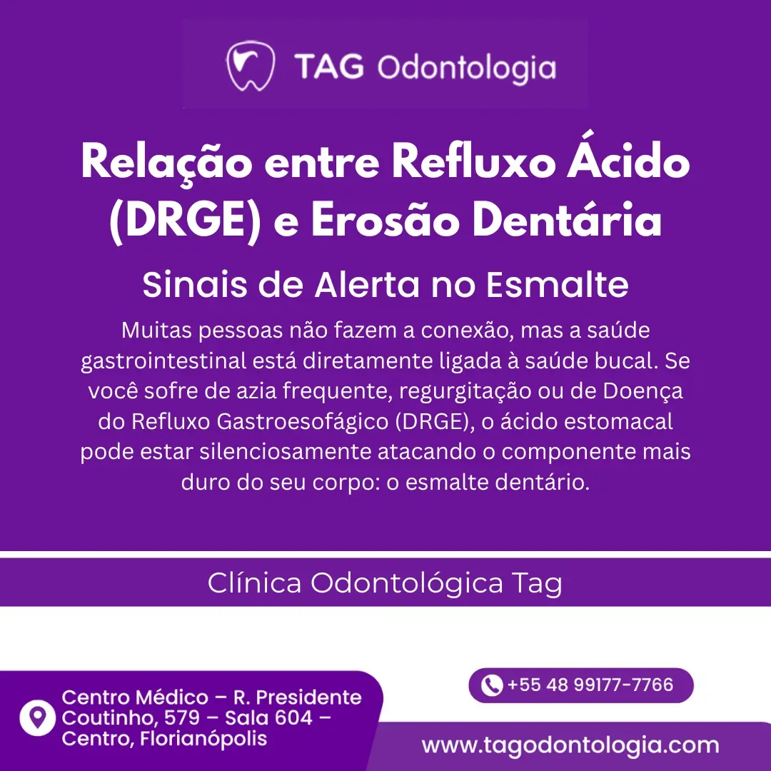 Relação entre Refluxo Ácido (DRGE) e Erosão Dentária: Sinais de Alerta no Esmalte
